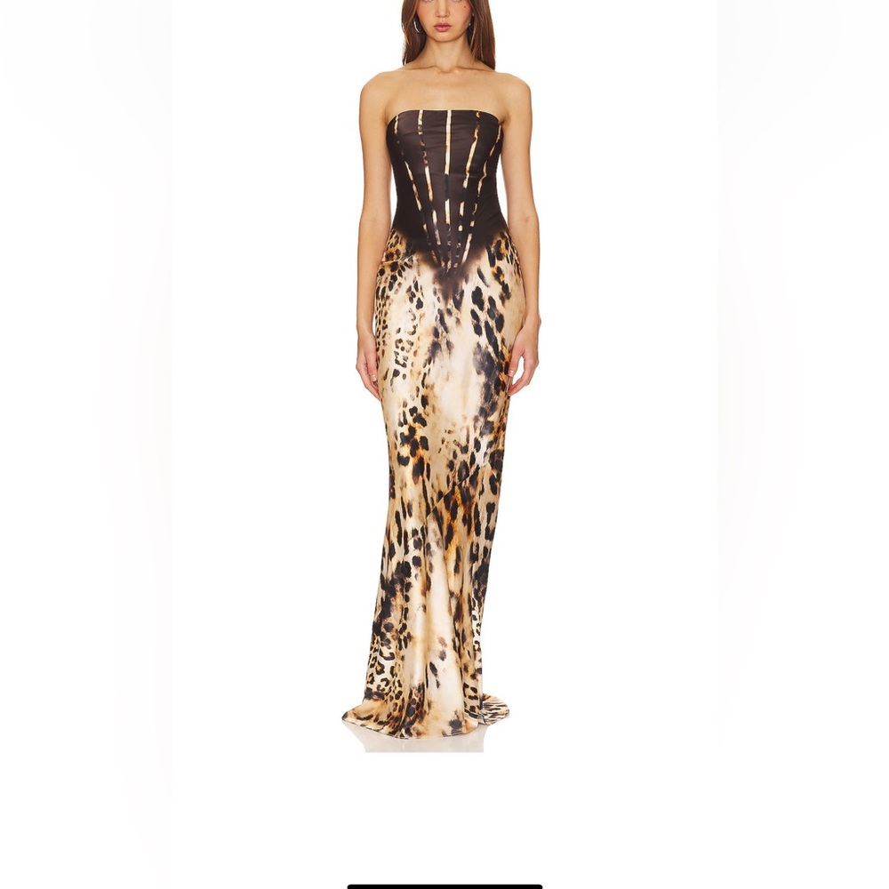 Shayna silk dress in vintage cheetah